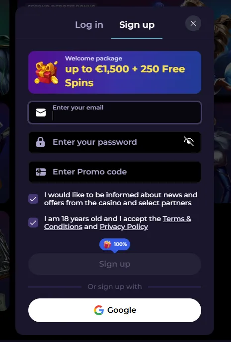 Interfaccia di accesso e registrazione mobile sicura HighFly.